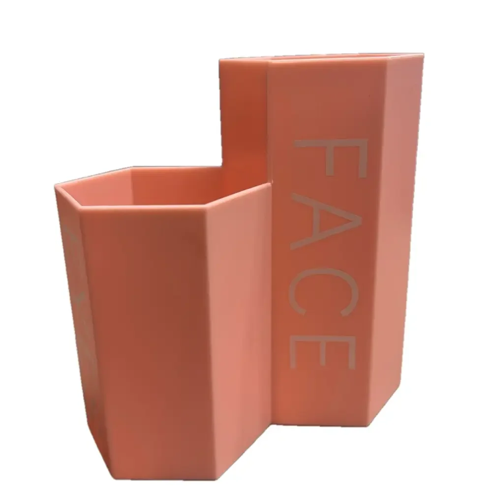 3/$20 Lips Eyes Face Pink Honeycomb Makeup Organizer NWT